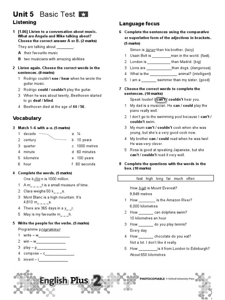 Unit 5 basic test pdf j k rowling linguistics