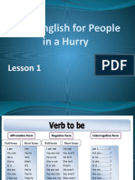 Basic English For People in A Hurry Lesson 1