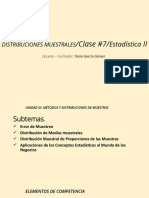 Clase7. Estadística II. DISTRIBUCIONES MUESTRALES