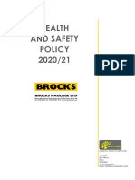 Brocks Haulage HS Policy V4 2020