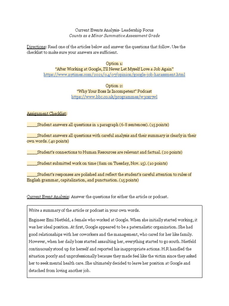 Google Leadership and Workplace Culture Analysis | PDF | Leadership ...