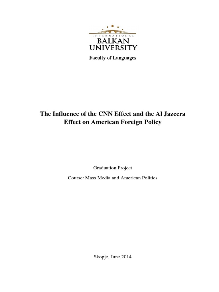 CNN & Al Jazeera Effects on U.S. Policy | PDF | News | Al Jazeera