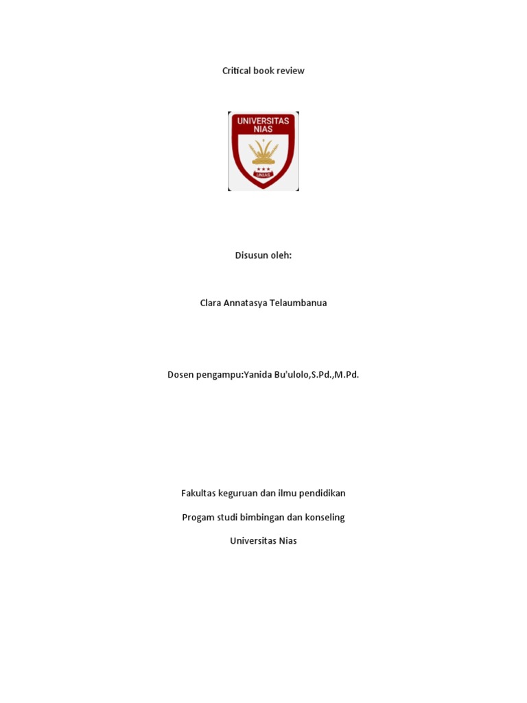 Examples Of Critical Book Review