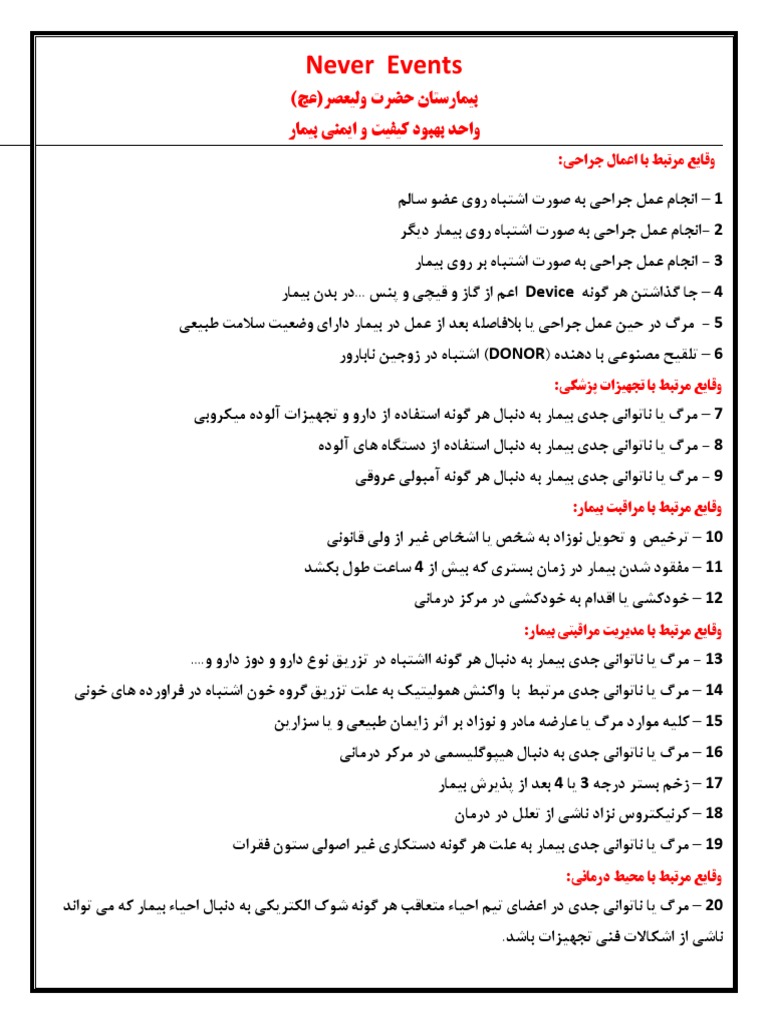 Never Event | PDF