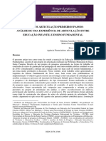 Projeto de Articulação Primeiros Passos: Análise de Uma Experiência de Articulação Entre Educação Infantil E Ensino Fundamental