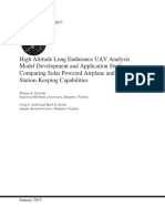 High Altitude Long Endurance UAV Analysis Model Development and Application Study Comparing Solar Powered Airplane and Airship Station-Keeping Capabilities