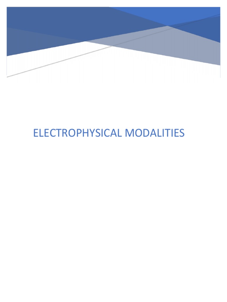 Overview of Electrotherapy Modalities | PDF | Electromagnetic Radiation ...