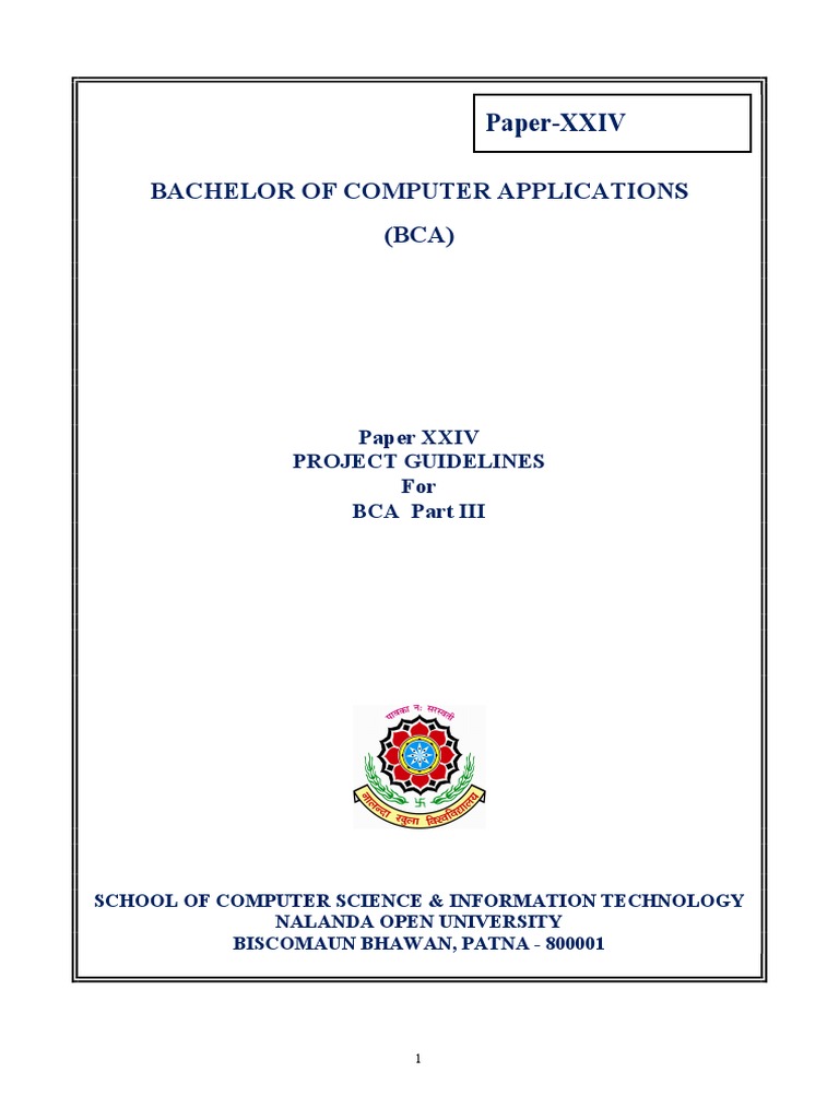 BCA Project Guidelines and Submission Process | PDF | Computer Program ...
