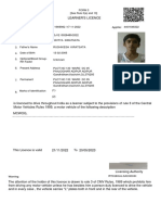 Form 3 Learner's Licence Details