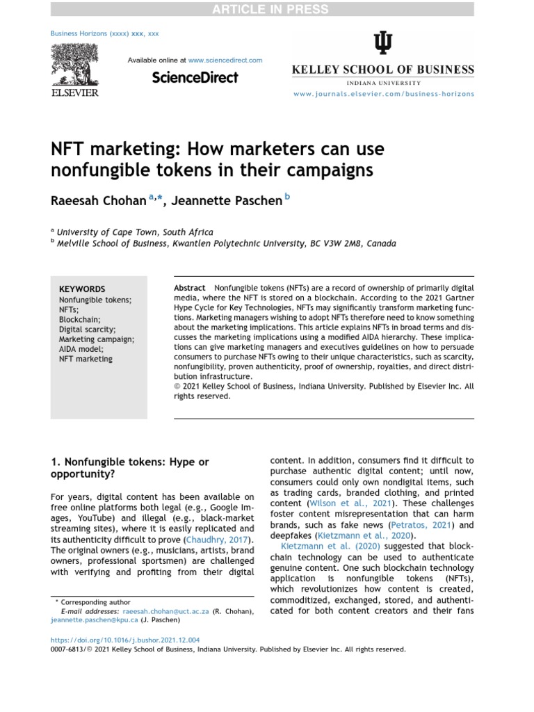 NFT Marketing - How Marketers Can Use Nonfungible Tokens in Their ...