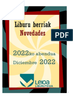 2022ko abenduko liburu berriak -- Novedades de diciembre del 2022