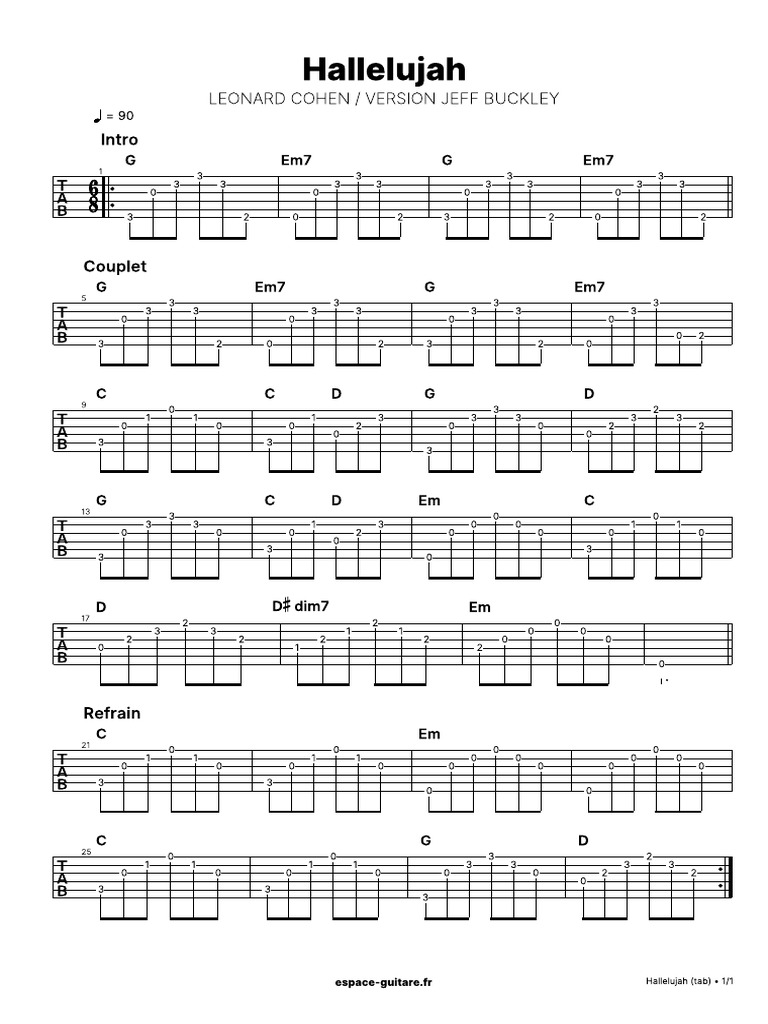 Hallelujah Tab | PDF
