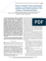 Experimental Study of STAAT Parameters & Determination of The Thermal Class of The Transformerboard - Weidmann