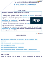 Evolución de la empresa