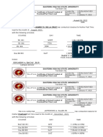 SALES - Certificate of Actual Conduct of Overload