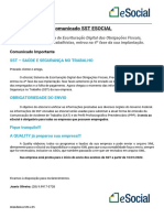 Comunicado SST Esocial - Clientes