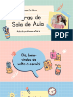 Regras da sala de aula da professora Sara