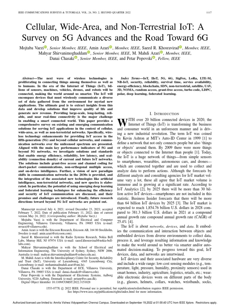 5G and Beyond: IoT Connectivity Advances | PDF | Internet Of Things ...