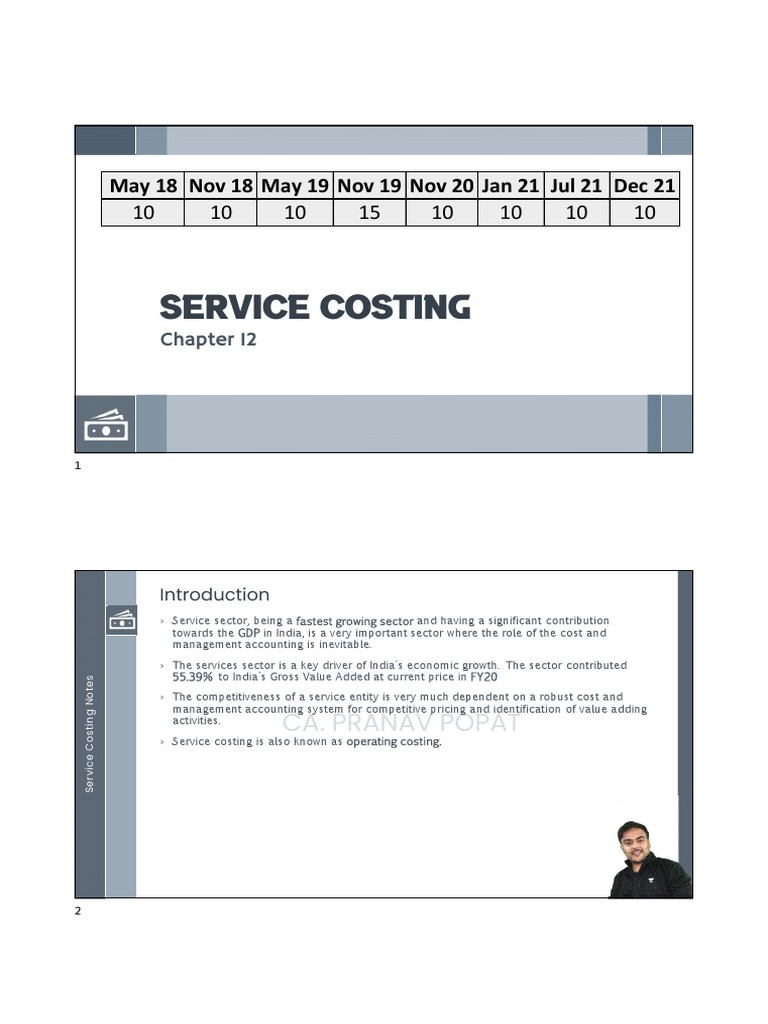 CHP 12. Service Costing - CAP | PDF | Insurance | Outsourcing