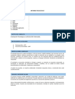 Modelo Formato de Informe Psicologico