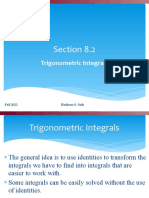 Section 8.2 Trigonometric Integrals