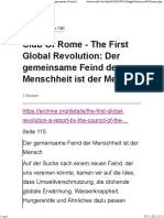 Club of Rome - The First Global Revolution Der Gemeinsame Feind Der Menschheit Ist Der Mensch