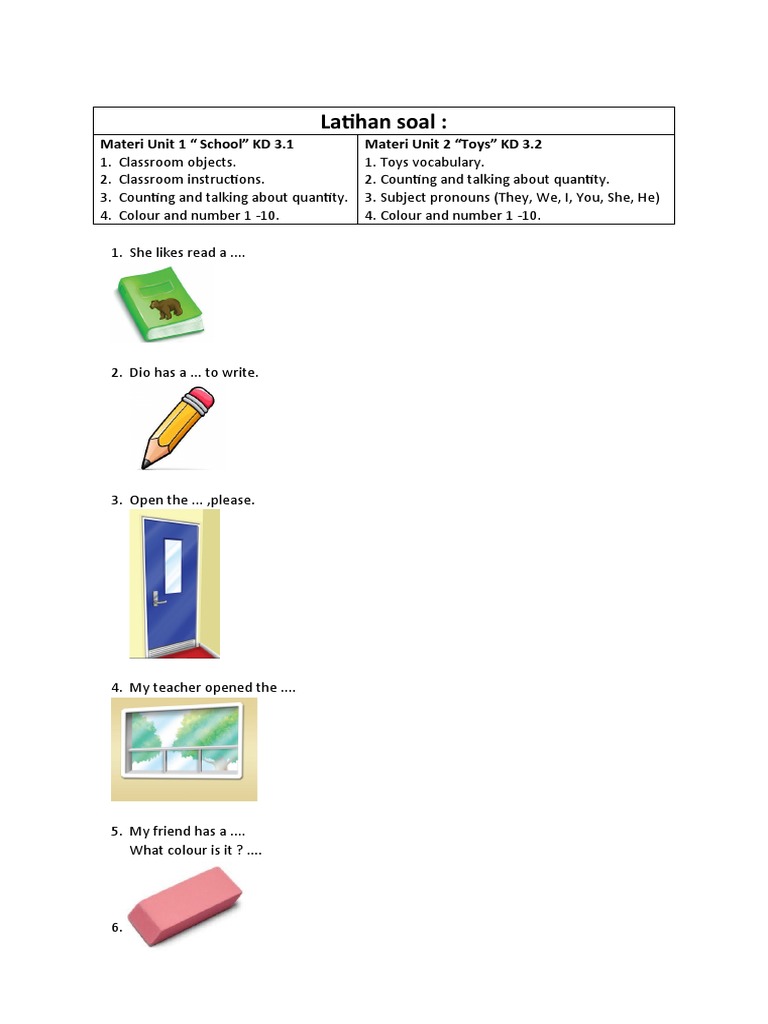 Latihan Soal Kelas 1 Pdf