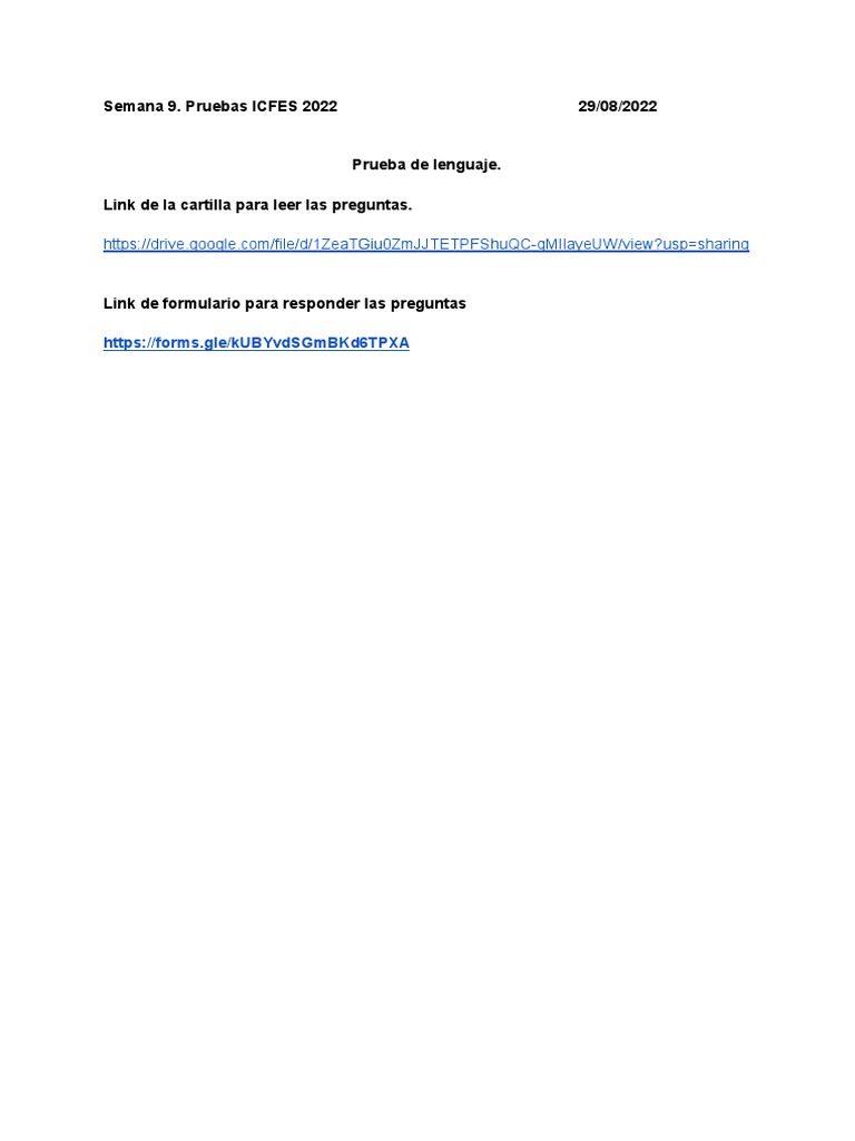 Prueba de Lenguaje ICFES 2022 | PDF