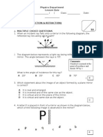 Reflection and Refraction Ans