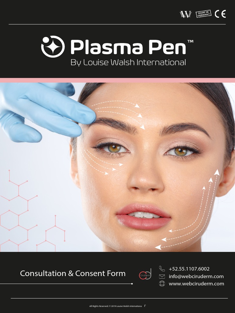 Plasma pen consultation consent form download free pdf allergy