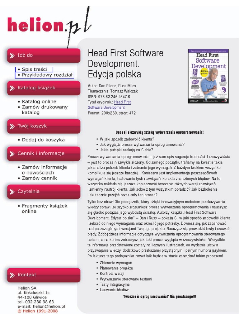 Head First Software Development. Edycja Polska (Rusz Głową!) PDF