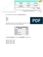 Avaliação Diagnóstica de Matemática - 7° Ano