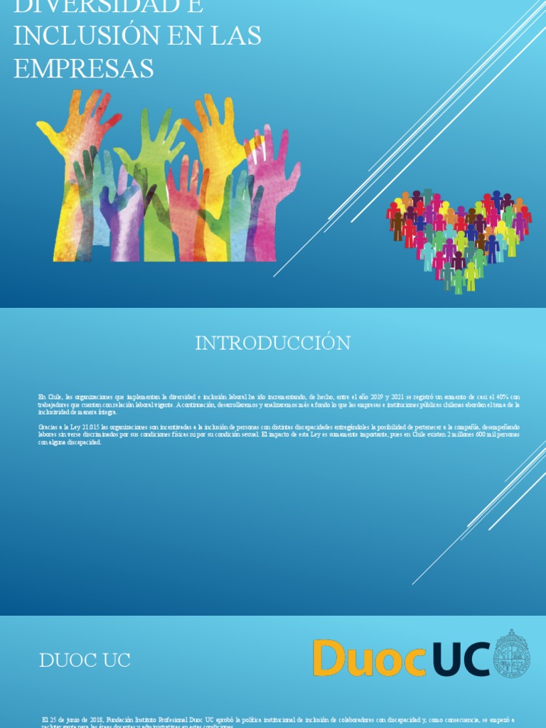 Diversidad e Inclusión Laboral en Chile | PDF | Inclusión (Educación ...