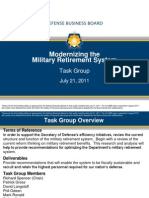 Modernizing The Military Retirement SystemTask Final Presentation