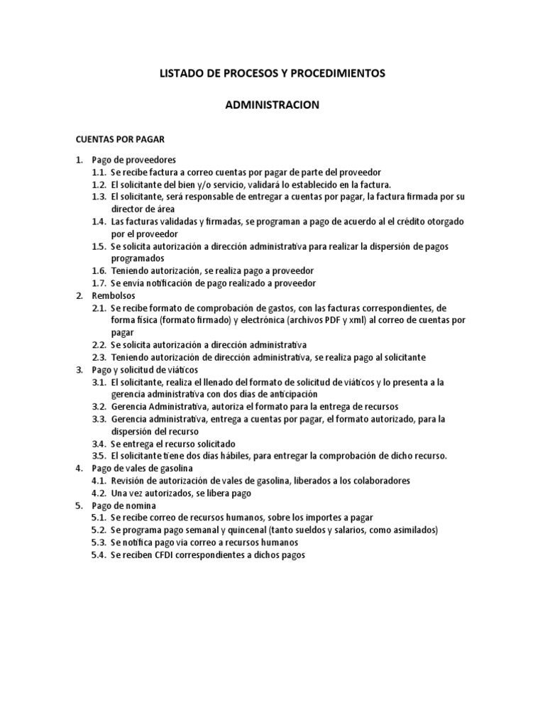 Proceso de Cuentas por Pagar | PDF | Finanzas y dinero