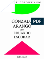 Eduardo Escobar. 1989 Gonzalo Arango Por Eduardo Escobar