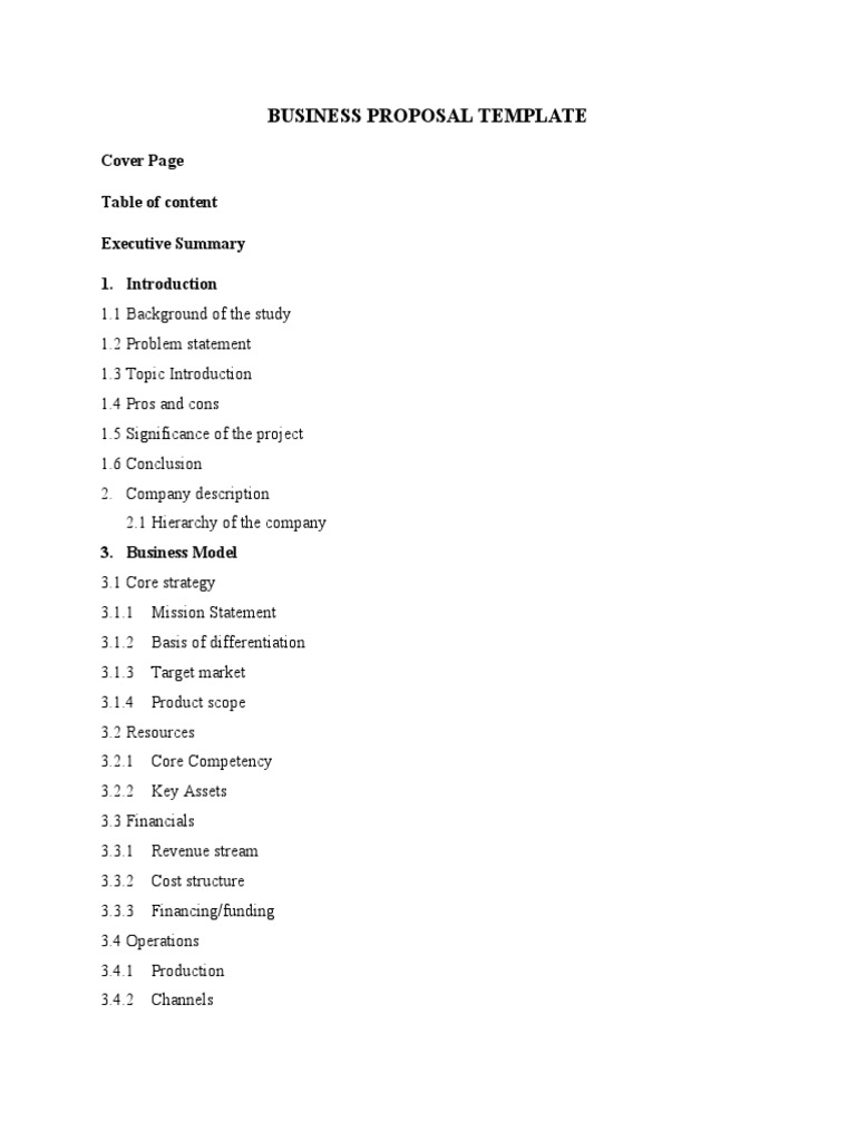 Business Proposal Template | PDF