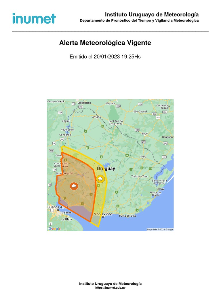 Alerta Inumet | PDF | Uruguay | Meteorología