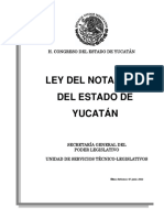 Ley Del Notariado Del Estado de Yucatán