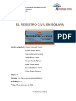 El Registro Civil en Bolivia - Informe