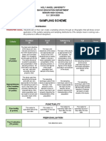 Rubric SAMPLING SCHEME