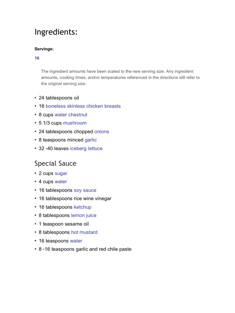 Ingredients | PDF