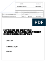 Formato Presentación Informe de Gestión