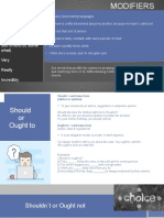 Modifiers, Should, Ought To, Exercises