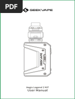 Manual de Usuario VOOPOO Argus GT2 | PDF | Resistencia Elctrica y  Conductancia | Cigarrillo electrnico