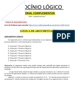 MATERIAL COMPLEMENTAR AULAS 06 e 07 - Lógica de Argumentação e Diagramas lógicos