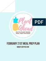 February 21st Meal Plan
