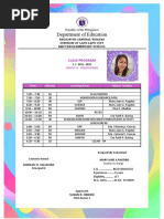 WILDFLOWER Class Program and Teachers Load SY 2021 2022