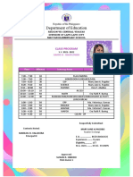 Class Schedule for Grade VI Wildflower