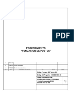 Procedimiento Fundación de Postes